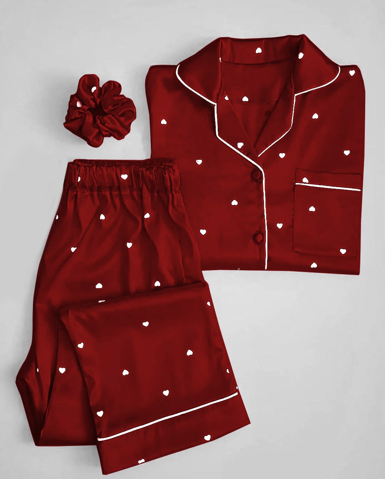 maroon printed silk suit in premium fabric for girls and woman (M H 881) - M.H fashion