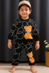 beautiful bears shape printed kids suit