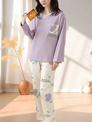 purple pocket design night suit premium fabric for girls and woman