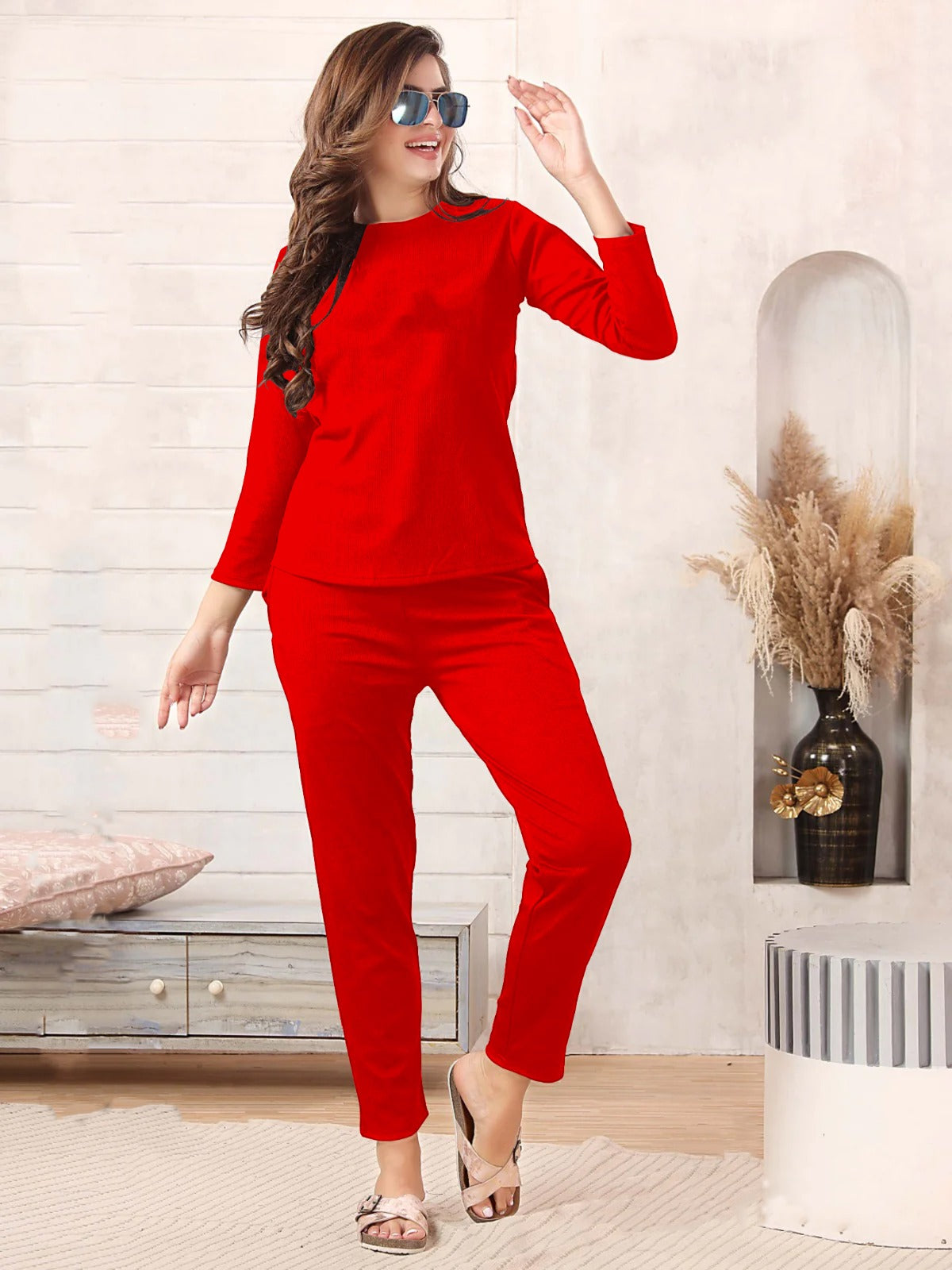 plain night suit premium fabric for girls and woman