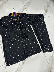 black printed silk suit in premium fabric for girls and woman (M H 881) - M.H fashion 
