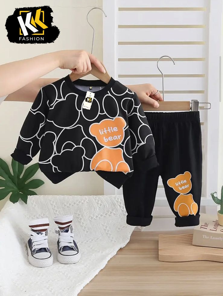 beautiful bears shape printed kids suit
